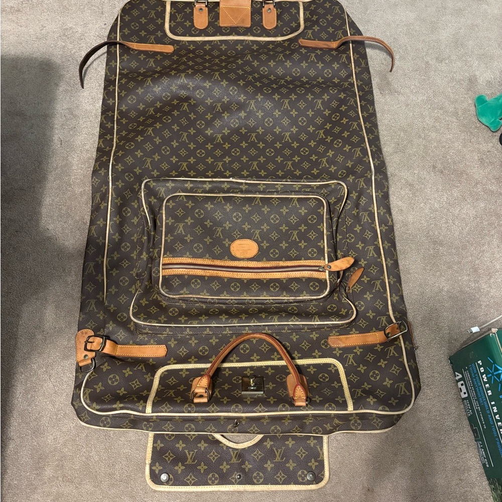 Louis Vuitton Black and Brown Monogram Travel Bag